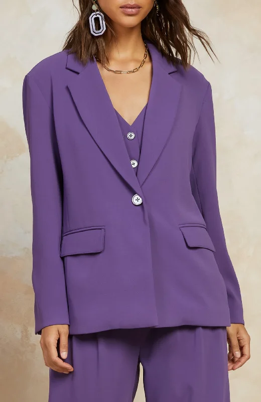Current Air - Purple Blazer Summer Women's Jacket