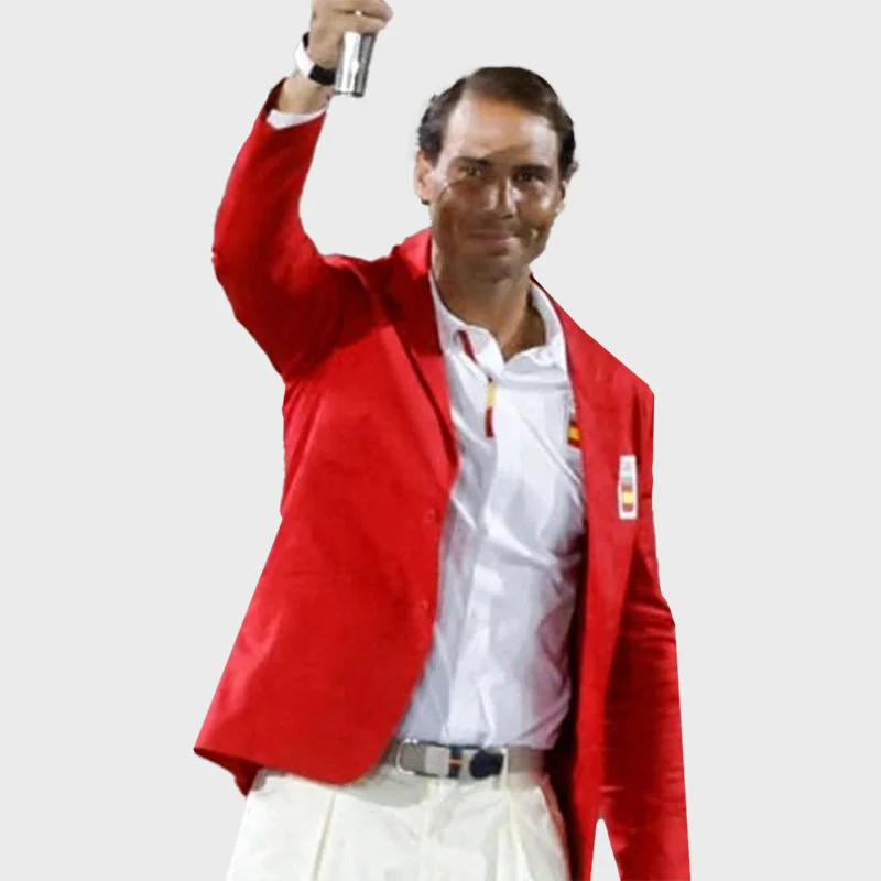 Rafael Nadal 2024 Olympics Red Blazer Women's Casual Suit