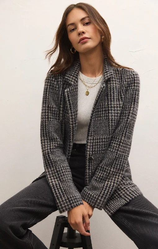 Roxanna Houndstooth Blazer Women's High-End Blazer