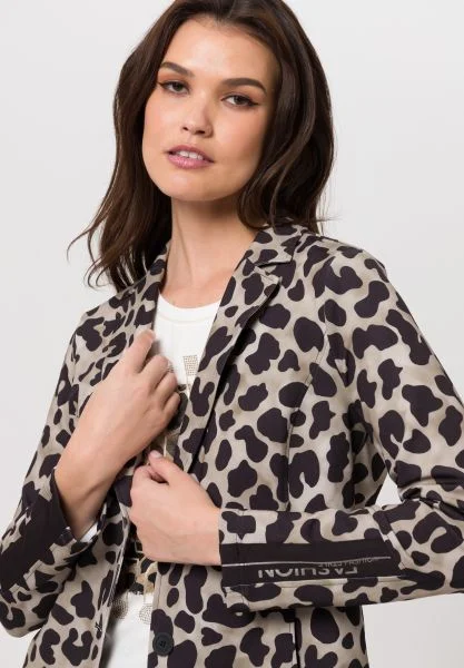 Tuzzi Animal Print Fearless Attitude Blazer Women's Leather Blazer