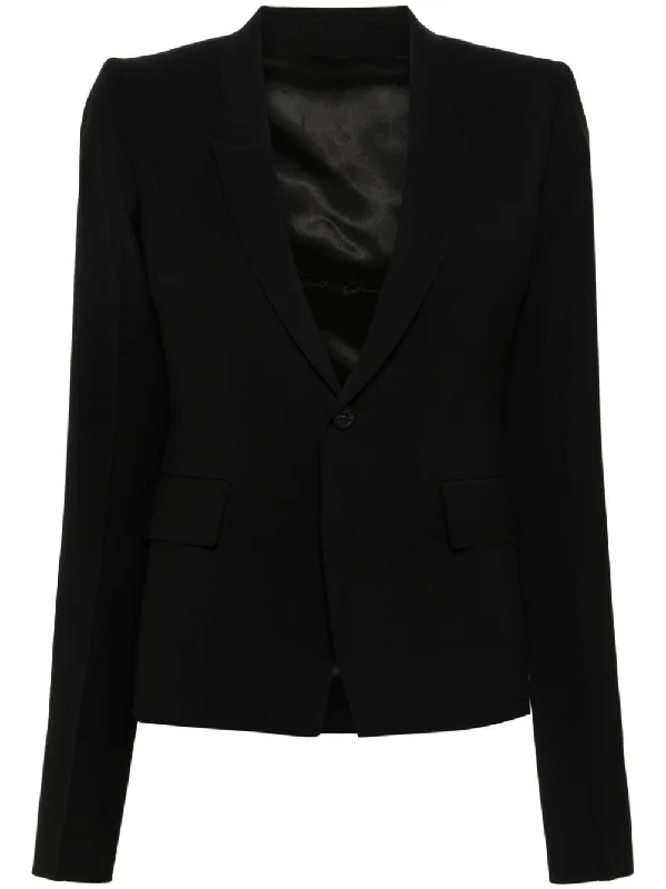 wool single-breasted blazer Women's Handmade Blazer