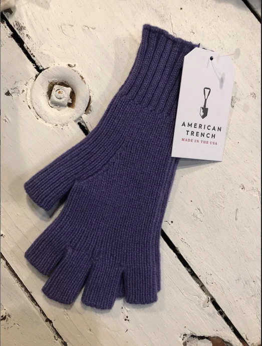 American Trench | Fingerless Cashmere Gloves Chic Military Style Trench