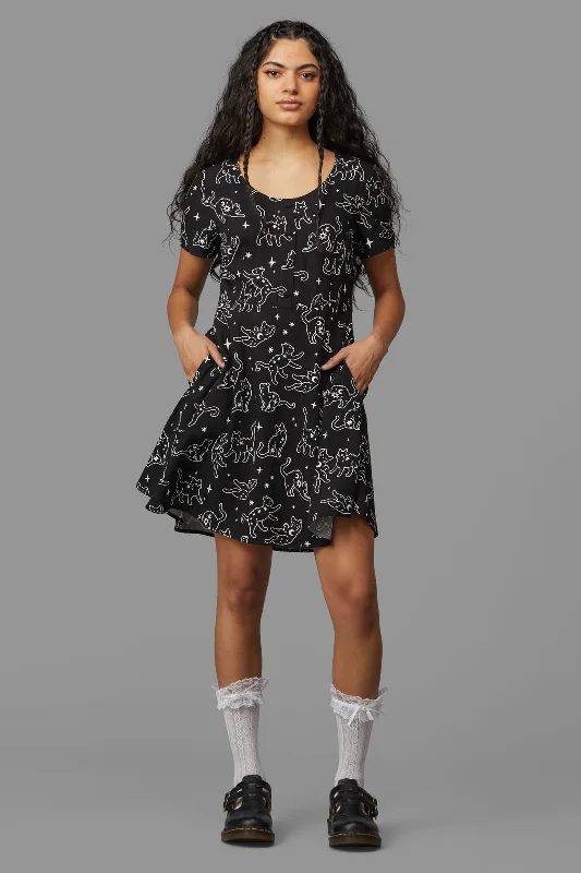Celestial Cat Dress Tunics Chic fashionable