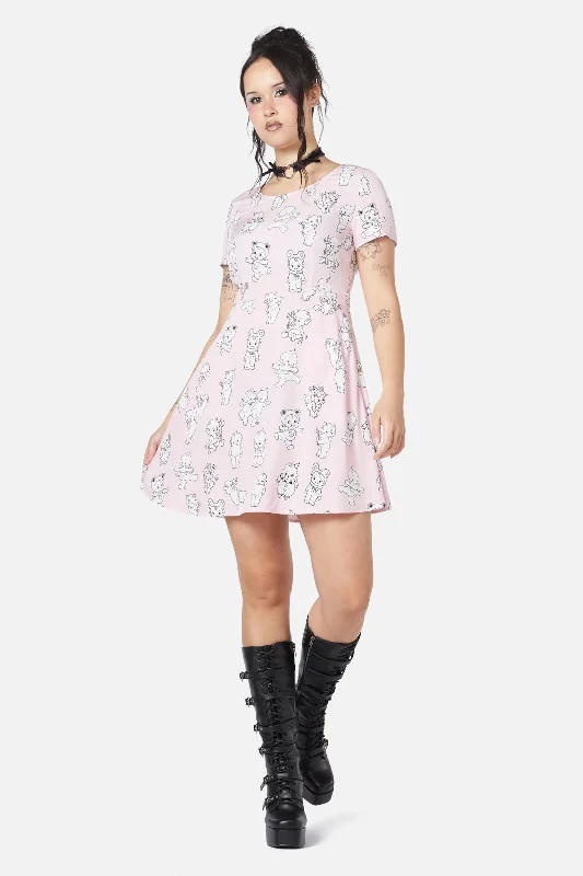 Cherub Face Printed Dress Tunics Cozy comfortable