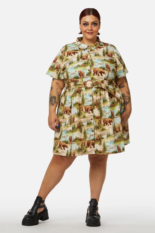 Curve Beary Cute Dress Tunics Floral girly