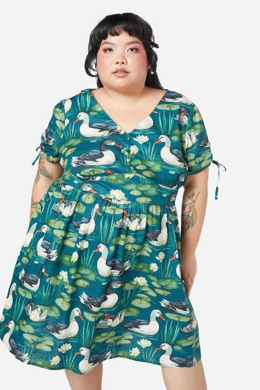 Curve Duck To Water Dress A-Line Day Work