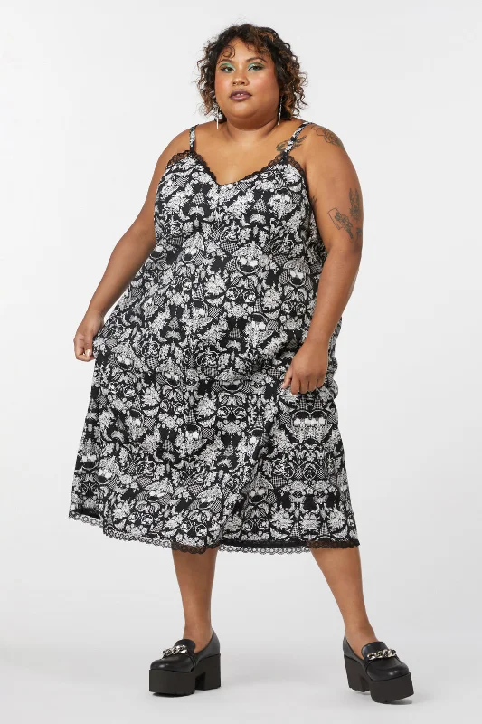Curve Romantic Skull Lace Dress Tunics Trendy modern