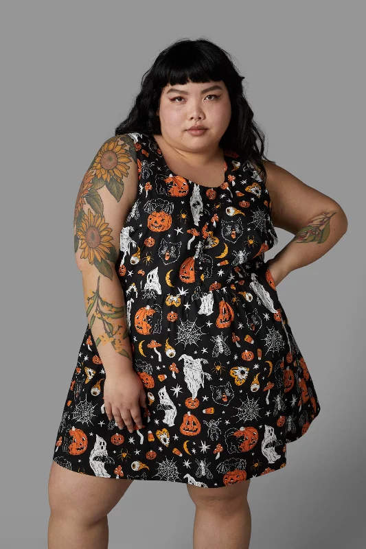Curve Spooky Season Dress Tunics Stylish elegant