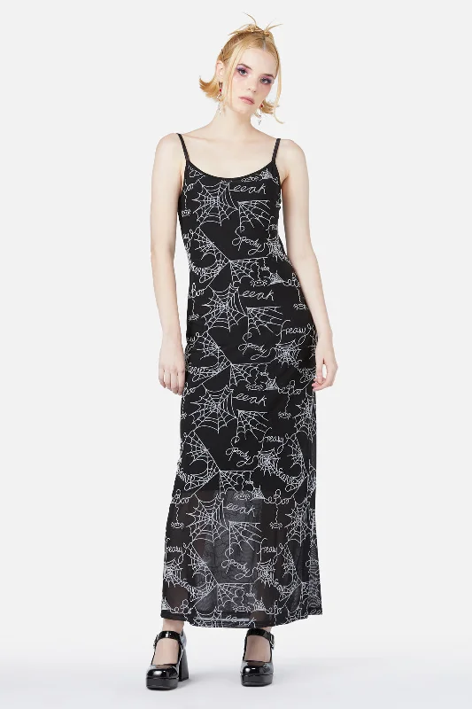 Entangled Flocked Mesh Dress Tunics Bestseller popular