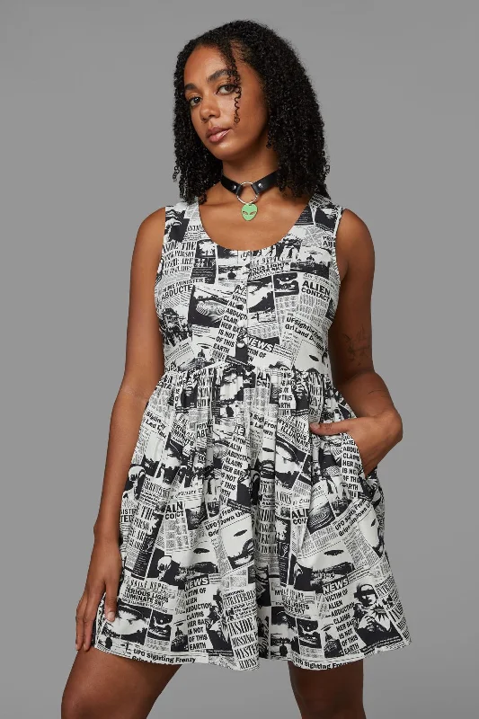 Extraterrestrial Dress Tunics Print Colorful