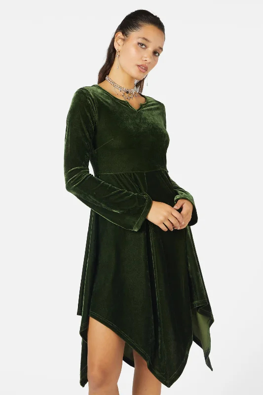 Fern Velvet Dress Tunics Mesh breathable