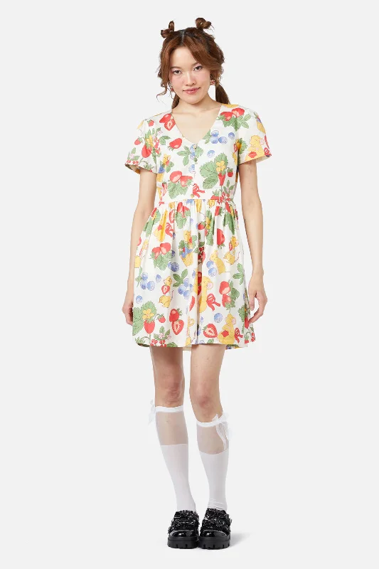 Hamper Printed Dress Boatneck Modish Everyday