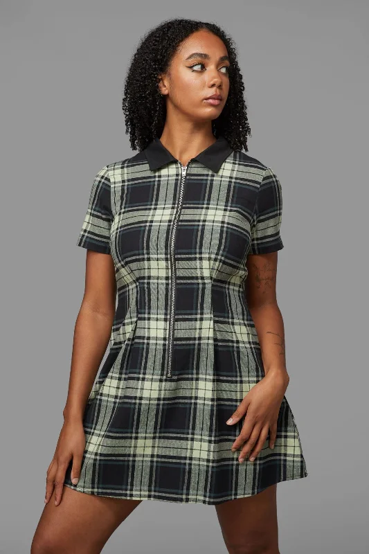 Haunted Bloom Tartan Skater Dress Tunics Exclusive limited