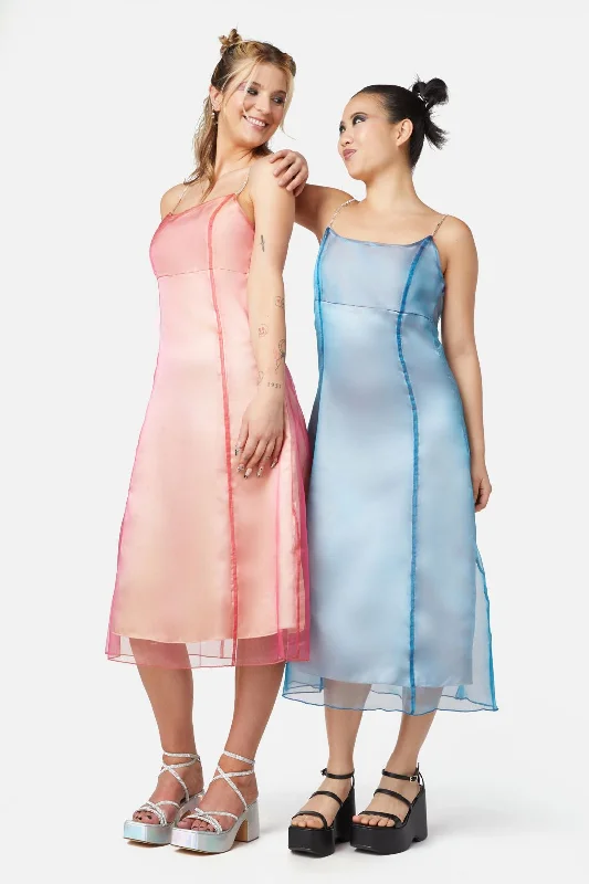 Holographic Sheer Dress Tunics Distressed trendy