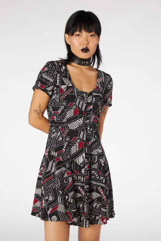 Into The Labyrinth Dress Off-the-shoulder Chic Trendy