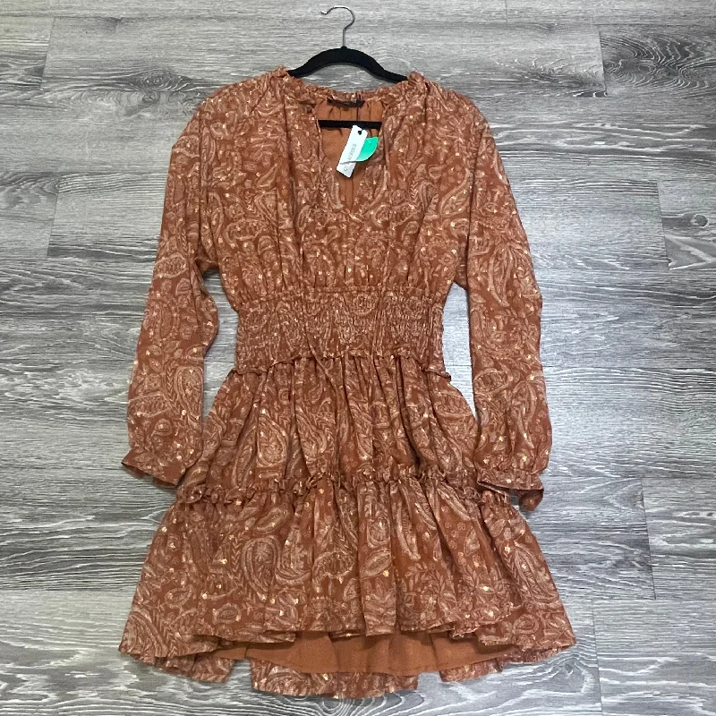 Olivaceous Tiered Tie Neck Dress - Small Tunics Hiking breathable