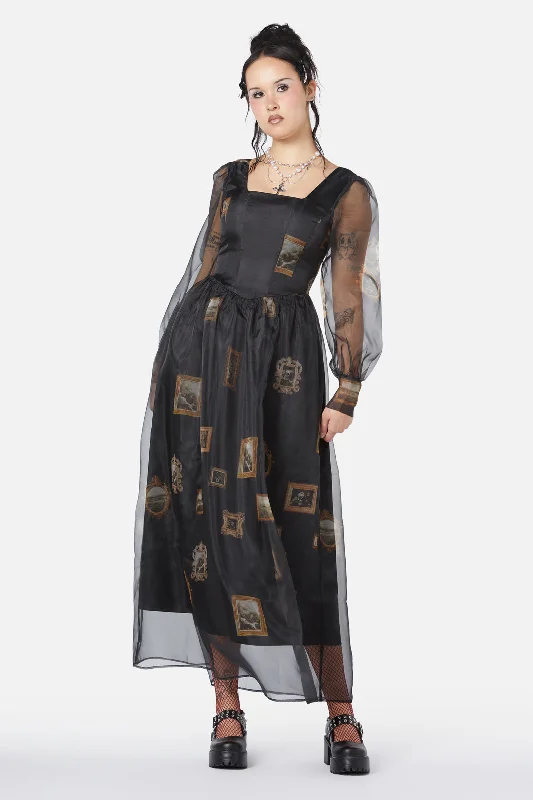 Requiem Frame Organza Dress Floral Print girly
