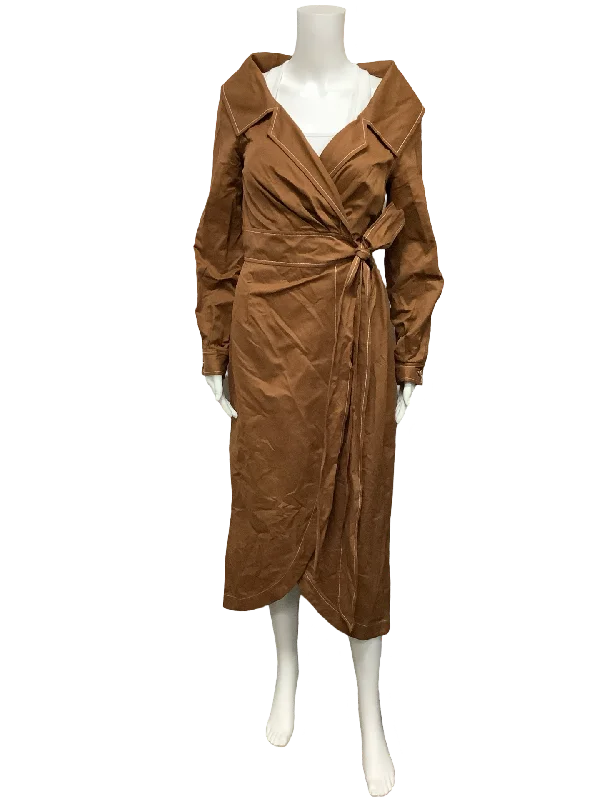 Staud Dress Trench Maxi Length Size: M Modern Long Trench Jacket