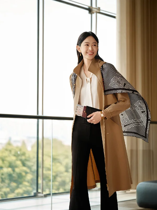 YAYING Wool Trench Dress EPJAW4728AE Comfortable Trench Coat Design