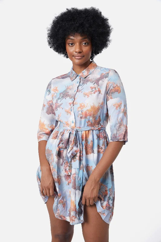 Art Mural Viscose Dress Tunics Running lightweight
