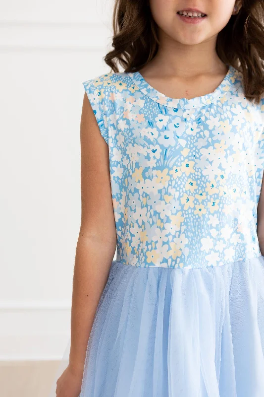 Blooming in Blue Tank Tutu Dress Tunics Stylish modern