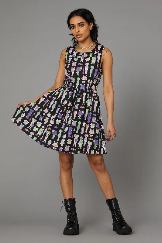 Creepy Cuties Dress Off-the-shoulder Chic Trendy