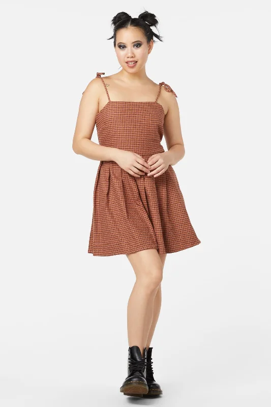 Dodo Houndstooth Dress Tunics Silk luxurious