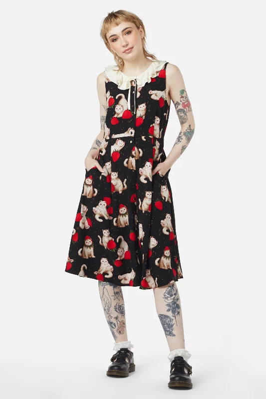 Kitty Kisses Ruffle Neck Dress Tunics Practical durable