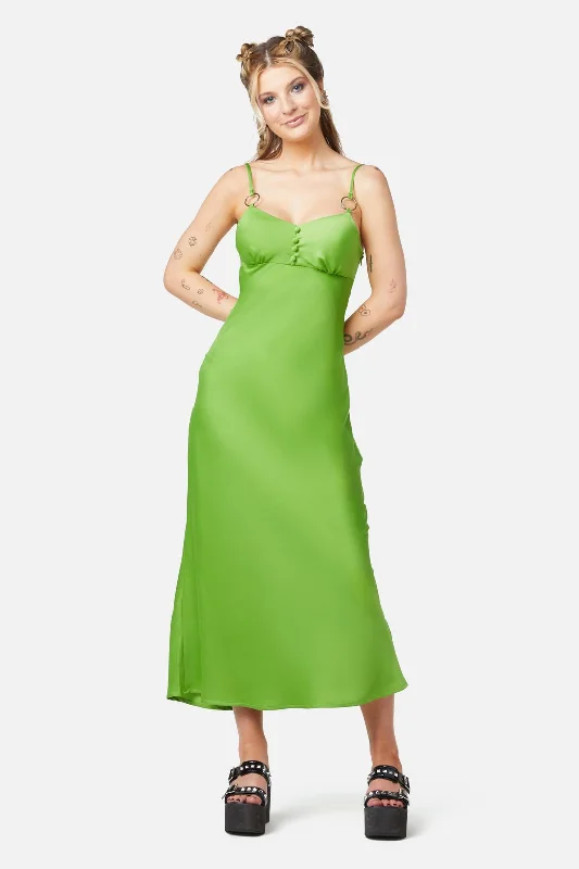 Lizzie Satin Bias Cut Dress Tunics Cozy soft