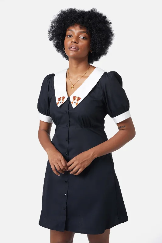 Puppy Embroidery Dress Tunics Handmade artisanal