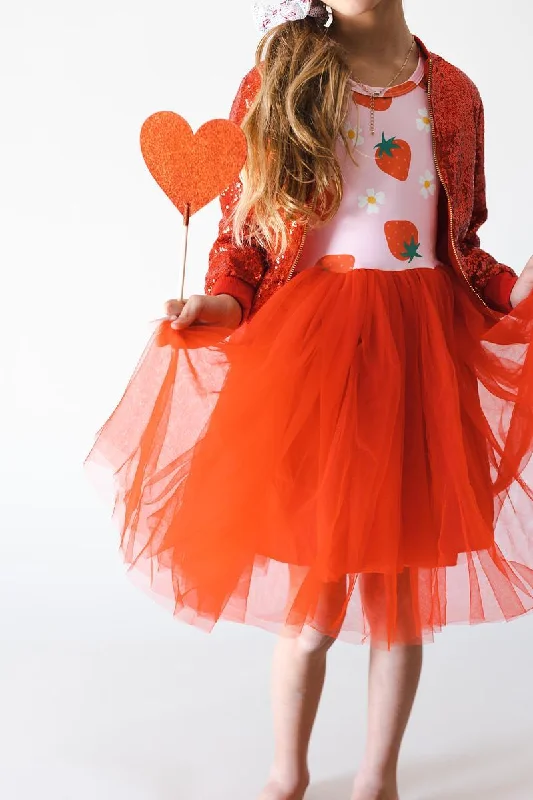 Strawberry Sunshine Tank Tutu Dress Tunics Versatile functional