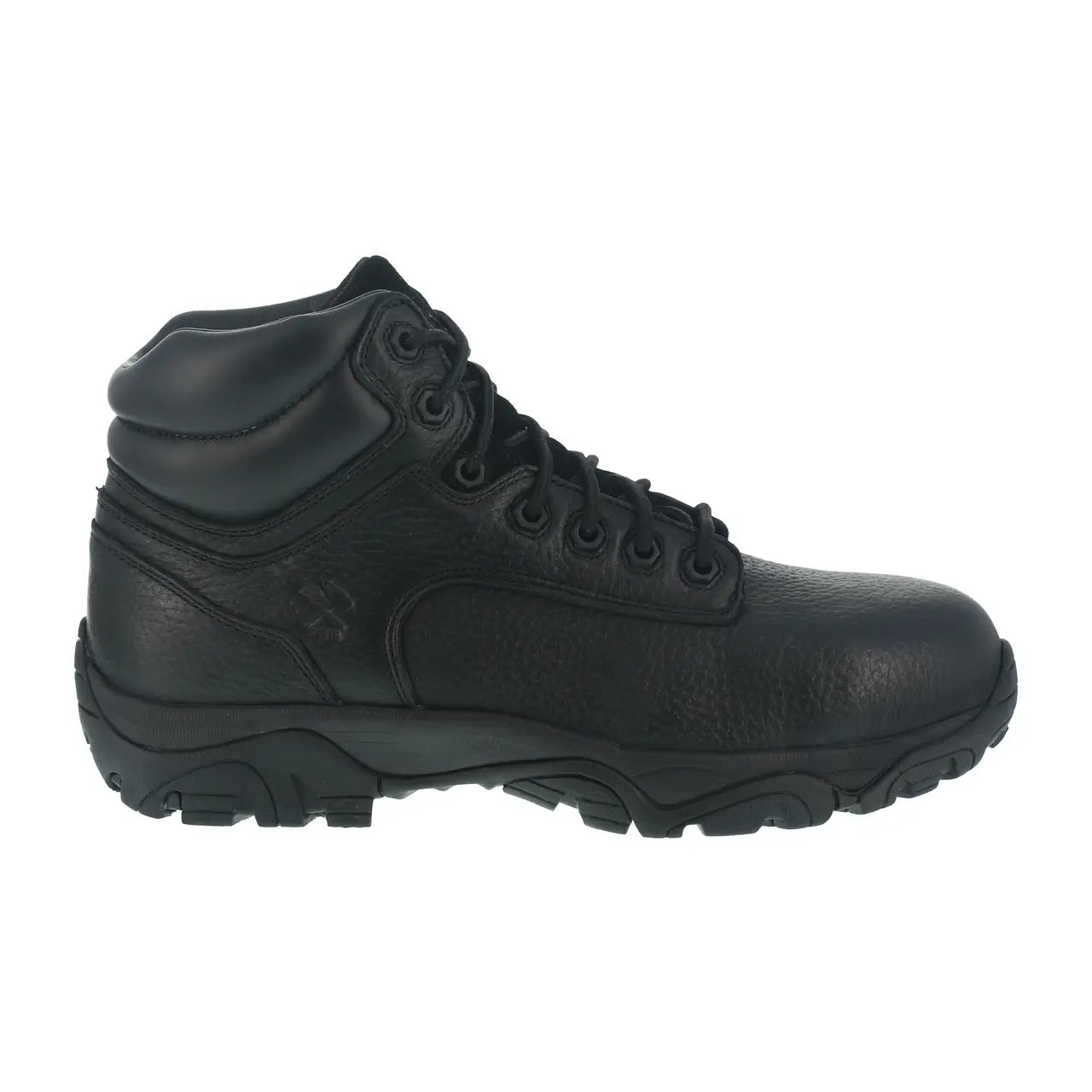 Women's Trencher Composite-Toe 6 inch Work Boot Black Trendy Hooded Belted Trench