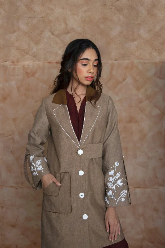 High Low Hem Trench Casual Trench Coat for Women