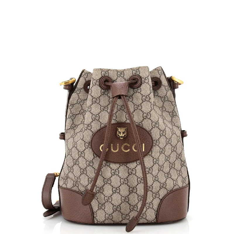 Neo Vintage Drawstring Bucket Backpack GG Coated Canvas Mini Nylon Polyester Spandex Neo Vintage Drawstring Bucket Backpack GG Coated Canvas Mini Nylon Polyester Spandex