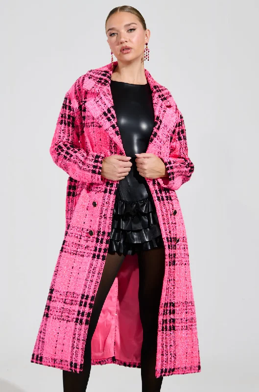 SAINT JAMES TWEED TRENCH Modern Long Sleeve Trench