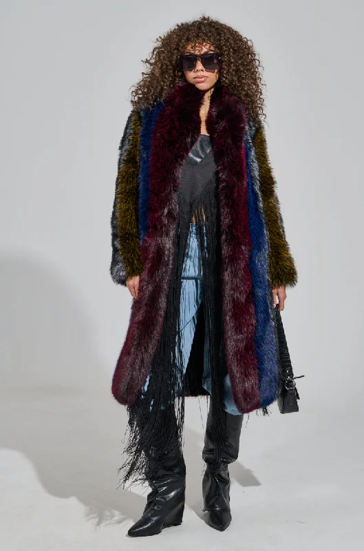 SHIGO FAUX FUR TRENCH Classic Trench Coat Outerwear