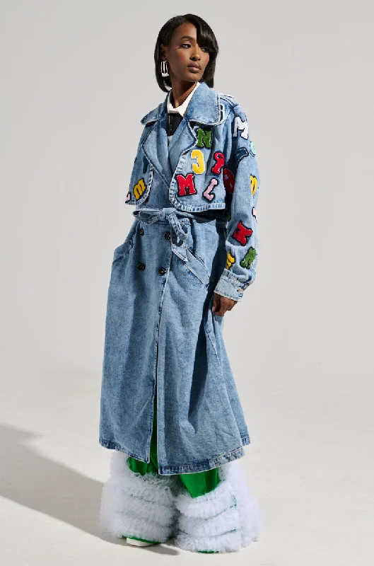 TAKE NOTES DENIM TRENCH Cozy Wool Trench Jacket
