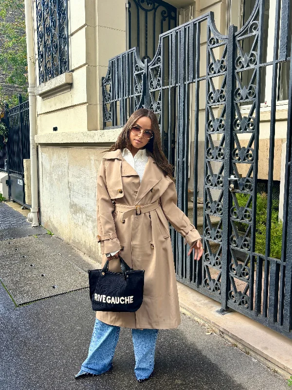 TRENCH LÉO Stylish Single-Breasted Trench Coat
