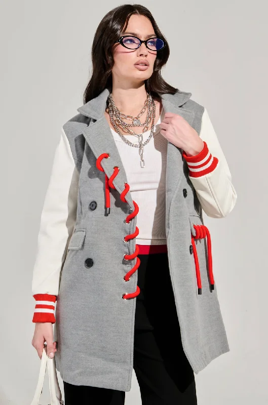 WALK MY WAY EVERYDAY TRENCH Trendy Long Wool Trench