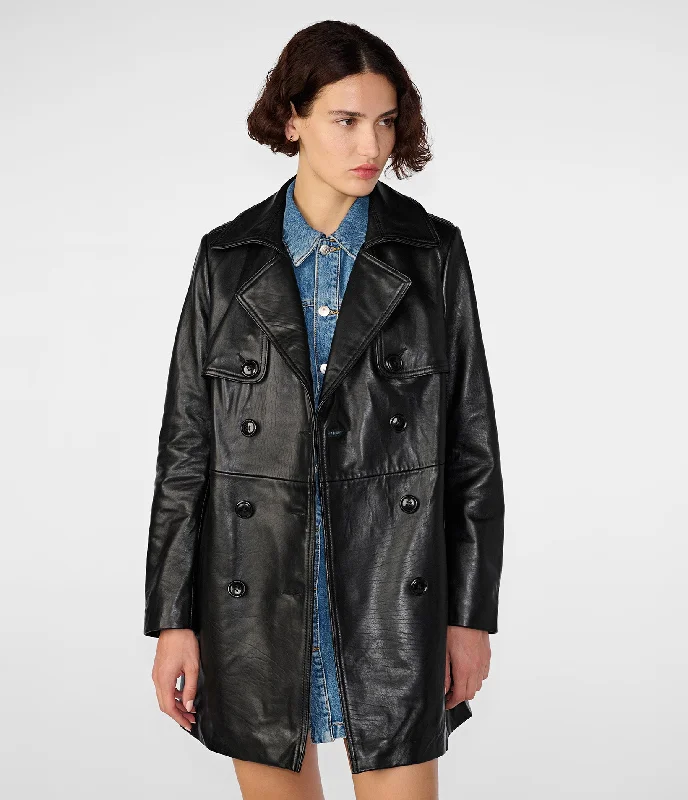 Luna Double Breasted Belted Trench Classic Single-Breasted Trench