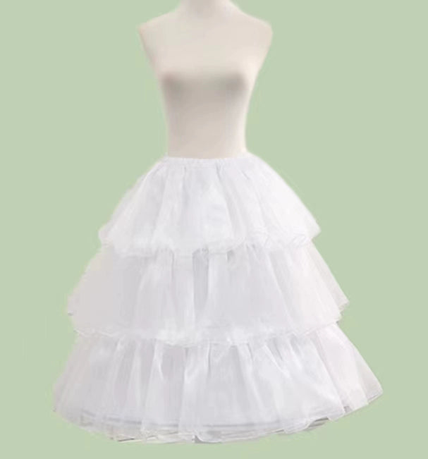 Meowing and fruity~A-line White Lolita Petticoat Multi-length Bustles Mesh Canvas Denim Meowing and fruity~A-line White Lolita Petticoat Multi-length Bustles Mesh Canvas Denim