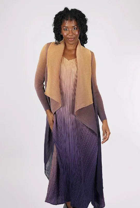 Collare Coat, Honey to Amethyst Stole Shawl Scarf