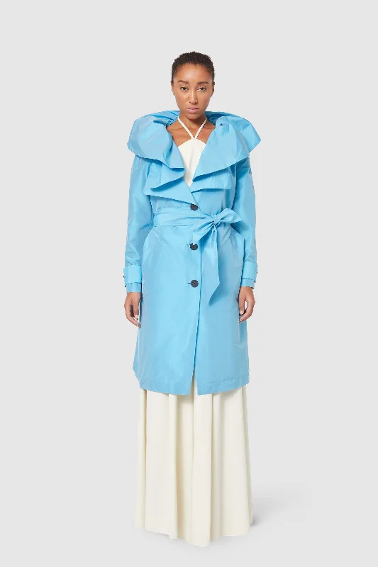 COUTURE TRENCH Casual Button-Up Trench Coat