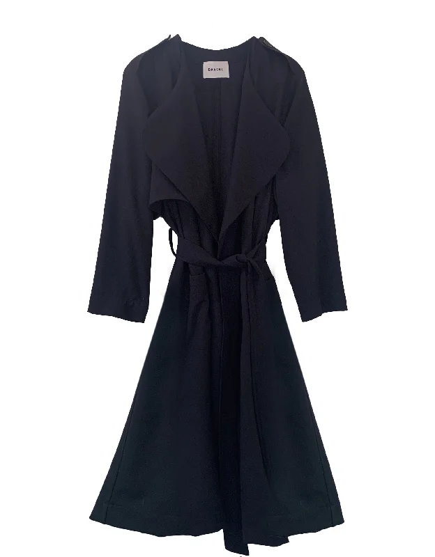 Ele Soft Trench - Ink - BAACALxBECCA Chic Military Style Trench