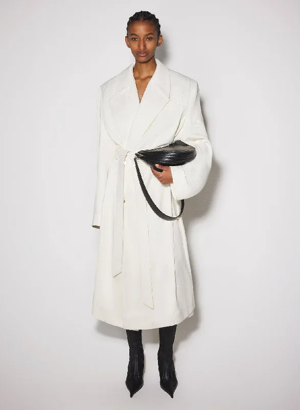 off-white ribbed belted coat Print Jacquard Embroidered