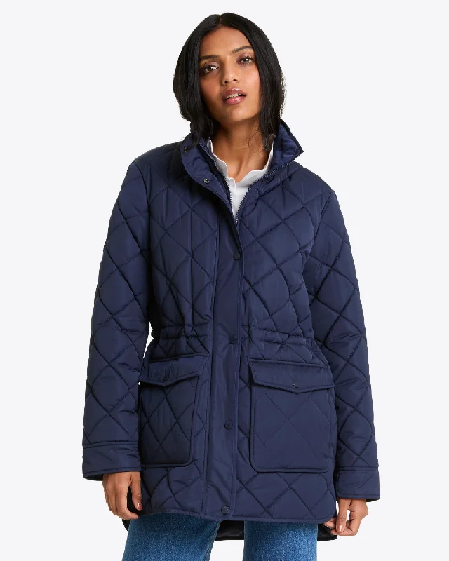 Quilted Coat Trapeze Tunic Caftan