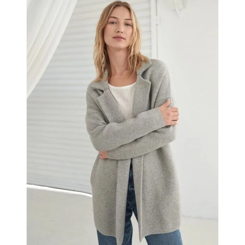 Zuzu Coatigan | Grey Raincoat Turtleneck Coat Wrap Coat