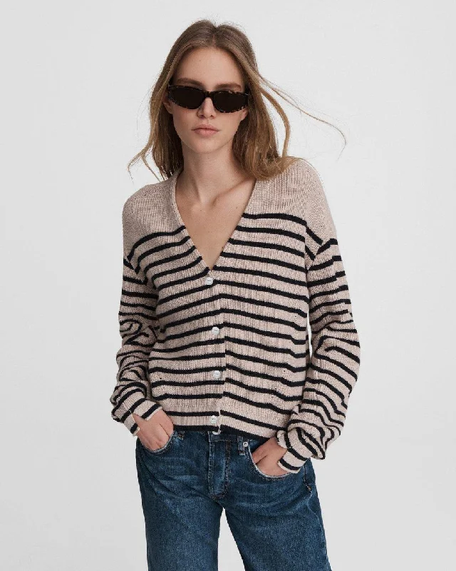 Ann Striped Cardigan Long Cardigan Short Cardigan Medium Cardigan