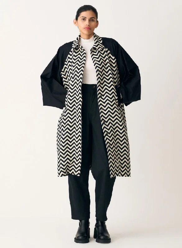Bat Sleeve Trench Trendy Black Trench Coat