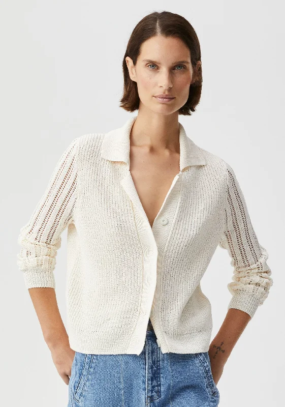 Byron Knit Cardigan_Milk Welt Pockets Slit Pockets Flap Pockets